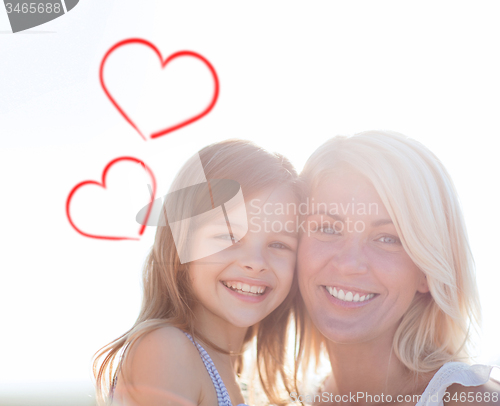 Image of happy mother and child girl