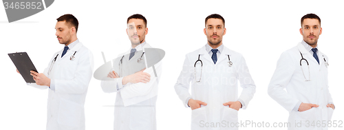Image of doctors with clipboard and stethoscope