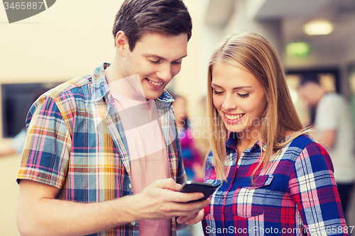 Image of group of smiling students outdoors