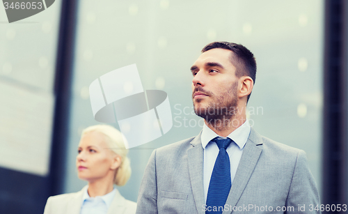 Image of close up of serious businessmen