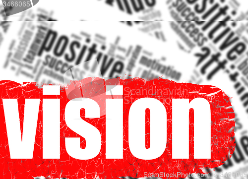 Image of Word cloud vision business sucess concept