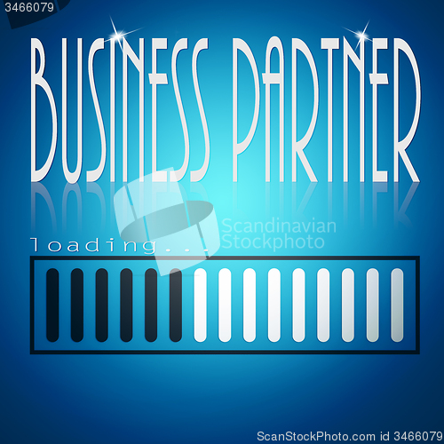 Image of Blue loading bar with business partner word