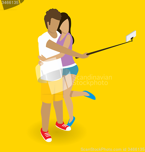 Image of Couple Making Selfie
