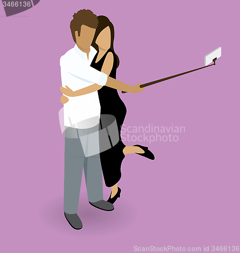Image of Couple Making Selfie