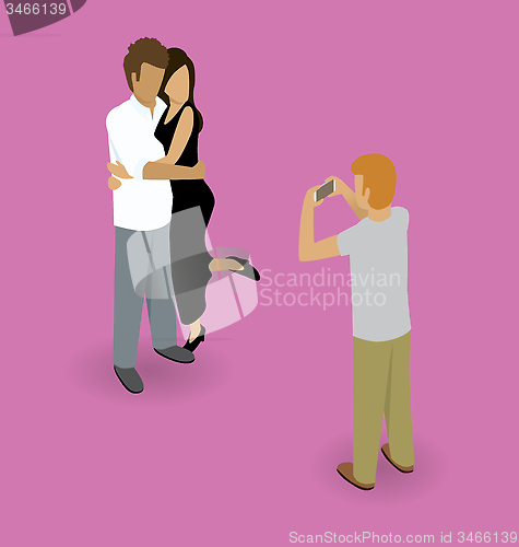 Image of Couple Making Selfie