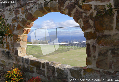 Image of Tennis Court with beautiful mountain valley views