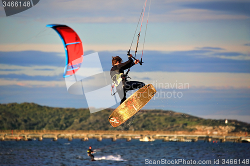 Image of Kite Surfer air tricks