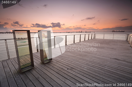 Image of Sunset over Botany Bay from jetty