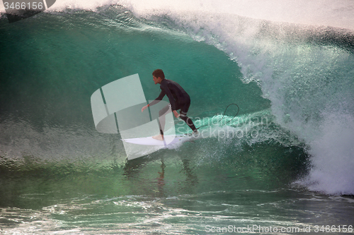 Image of Surfer in Pipeline