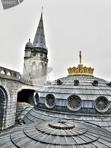 Image of Basilica in Lourdes France