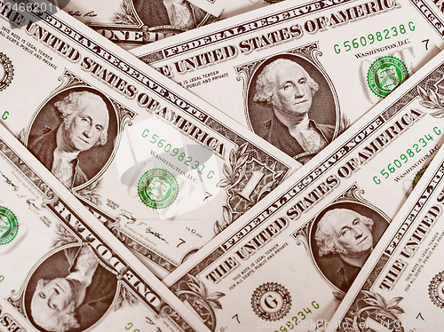 Image of Retro look Dollar notes 1 Dollar
