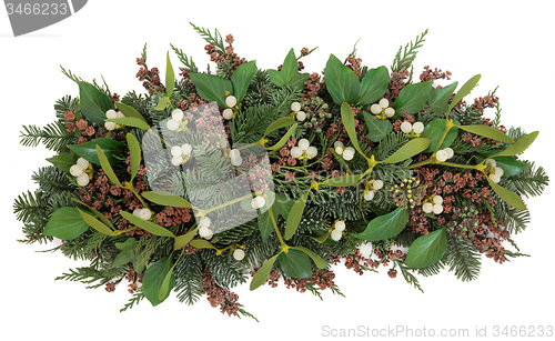 Image of Mistletoe and Winter Greenery 