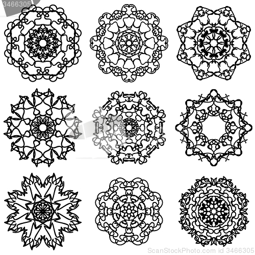 Image of Round Ornamental Geometric  Pattern. 