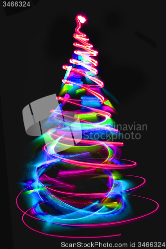 Image of christmas lights as xmas tree