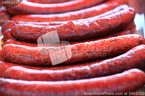 Image of grilled sausages background