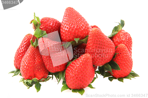 Image of fresh red strawberries isolated