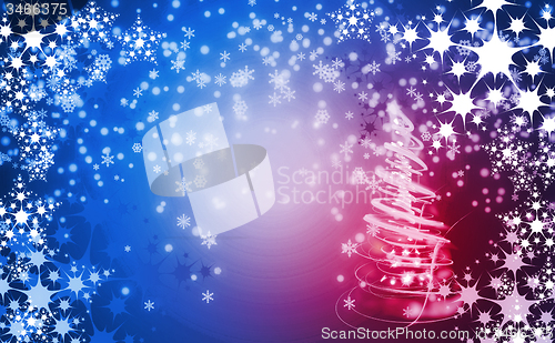 Image of christmas background with snow flakes 
