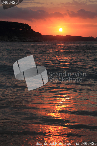 Image of sunset on the Bulgarian Beach 