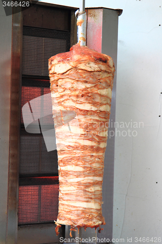 Image of gyros meat preparation