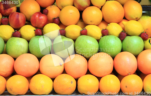 Image of orange lime lemon strawberry
