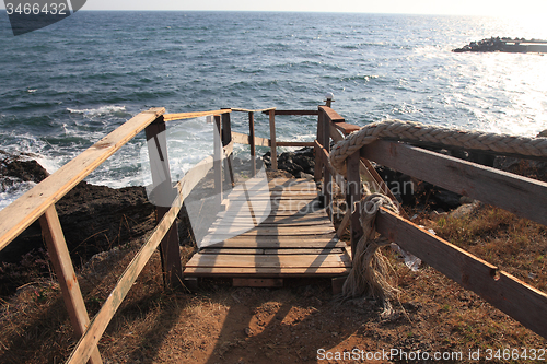 Image of old wooden end of coast 