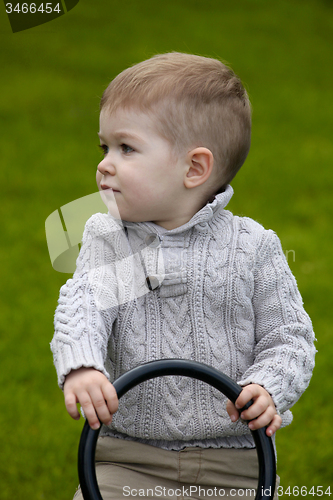 Image of 2 years old Baby boy on playground