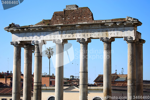 Image of The Roman Forum ruins in Rome, Italy