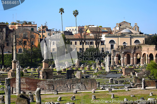 Image of The Roman Forum ruins in Rome, Italy