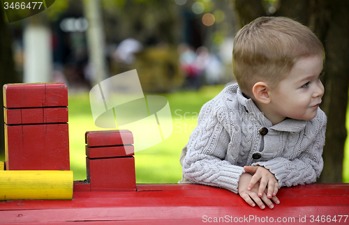 Image of 2 years old Baby boy on playground