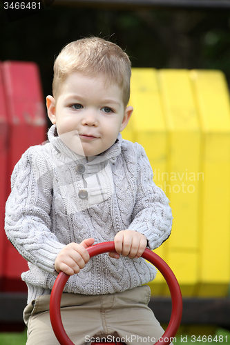 Image of 2 years old Baby boy on playground