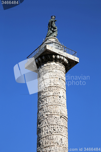 Image of Column of Marcus Aurelius in Rome, Italy