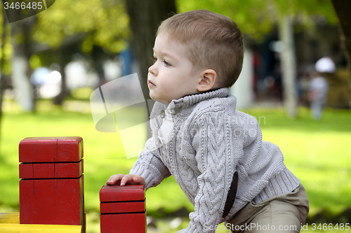 Image of 2 years old Baby boy on playground