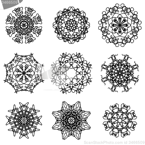Image of Round Ornamental Geometric  Pattern. 
