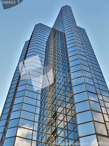 Image of Modern blue skyscraper