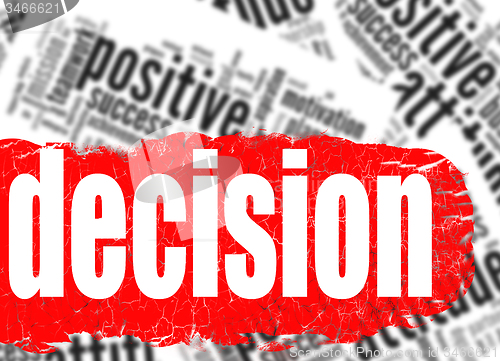 Image of Word cloud decision business sucess concept