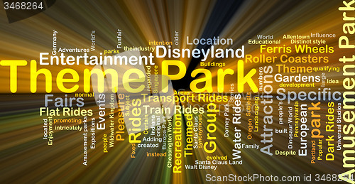 Image of Theme park background concept glowing