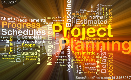 Image of Project planning background concept glowing