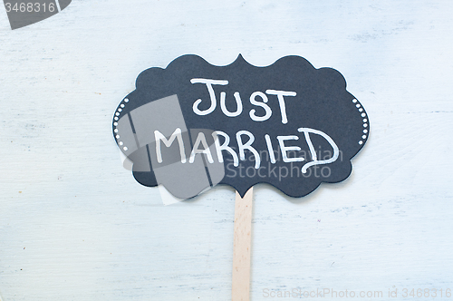 Image of Written nice usable during the holidays:just married