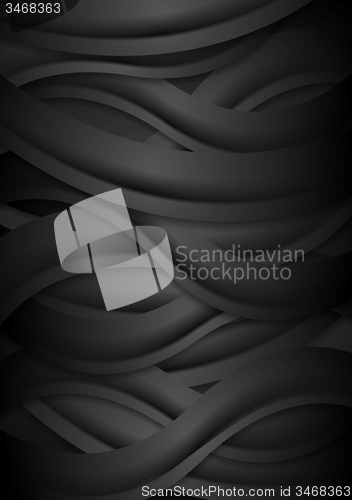 Image of Black concept corporate abstract background with waves