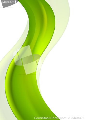 Image of Vertical green waves bright design