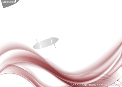 Image of Smooth marsala waves on white background