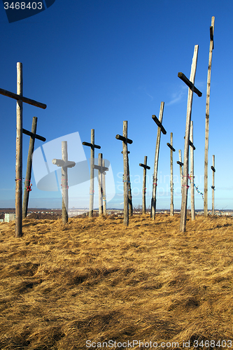 Image of wooden crosses  