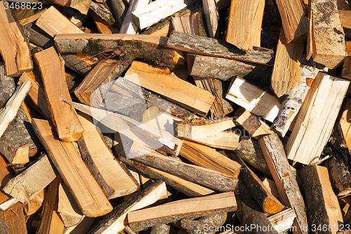 Image of the cut-down firewood  