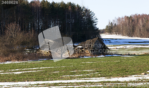 Image of the destroyed house  