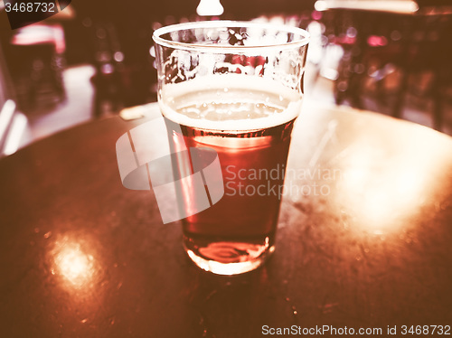 Image of Retro looking Pint of beer