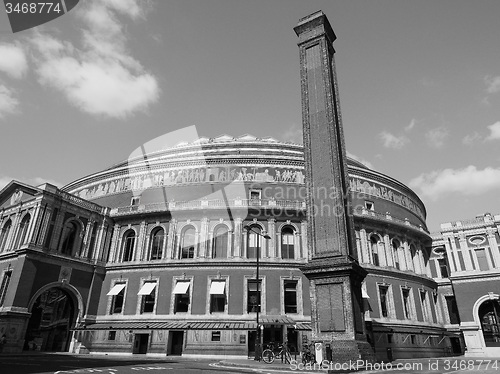 Image of Black and white Royal Albert Hall in London