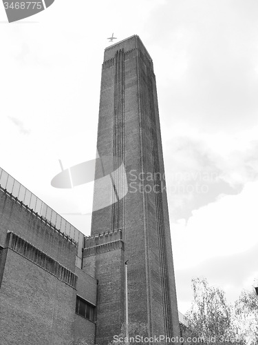 Image of Black and white Tate Modern in London