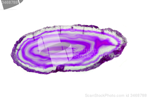 Image of violet agate isolated