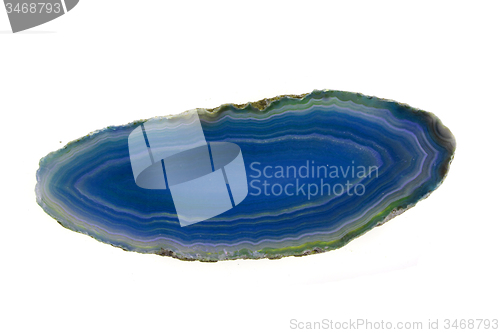 Image of blue agate isolated