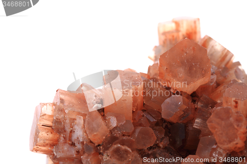 Image of aragonite mineral isolated\r\naragonite mineral texture